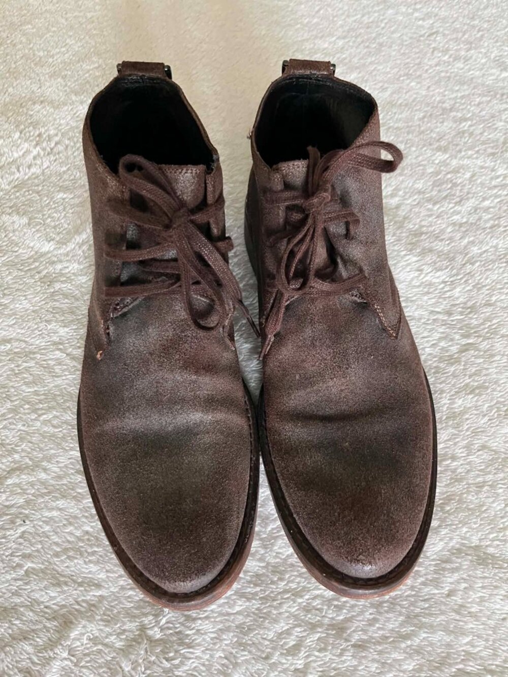 Vintage Diesel Plucky 10 Boots Suede Brown Men's size 9.5